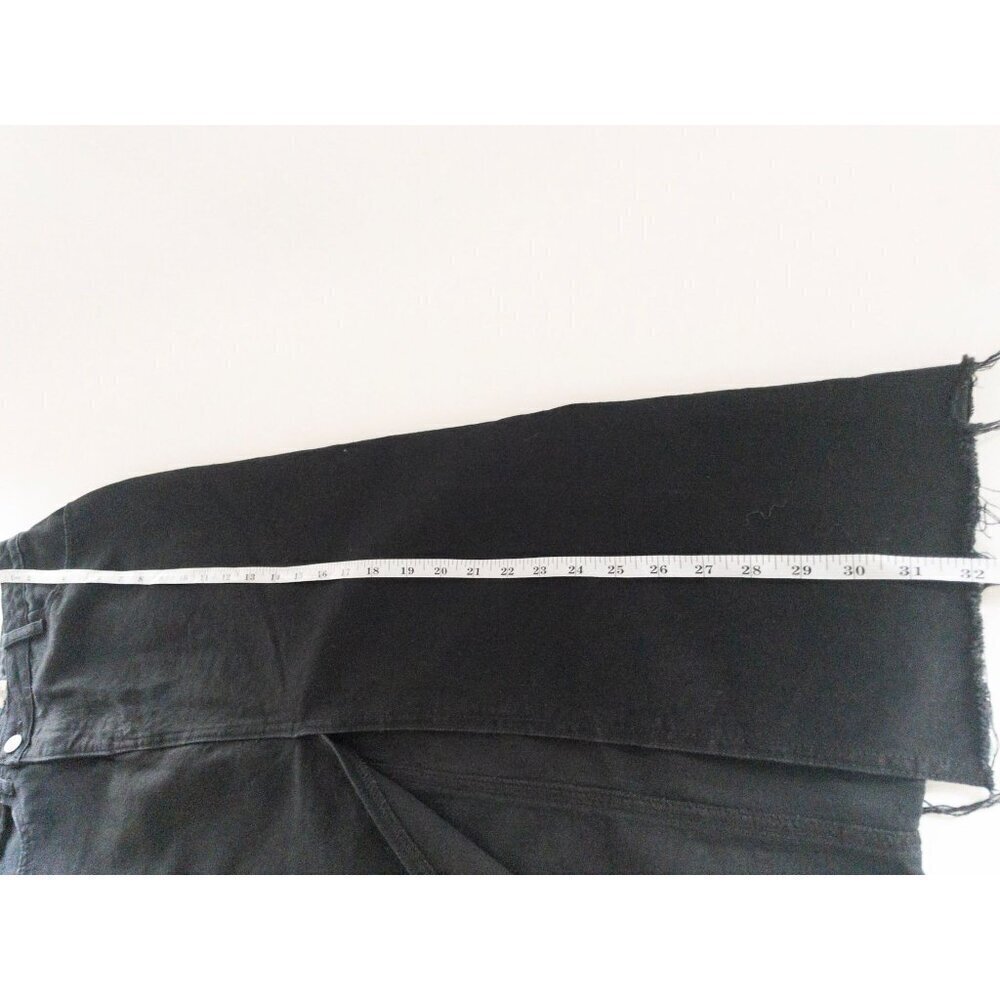 Happily Grey High-Waisted Black Denim Maxi Skirt With Raw Hem Size 25 Cotton Ble - Picture 7 of 9